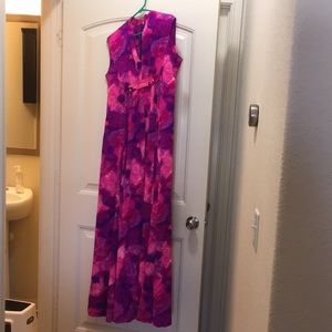 Vintage hot pink Maxi dress